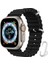 MTK Moveteck Apple Watch Ultra Uyumlu 49MM Kordon Silikon Naylon Kayış Baklalı Bileklik Loop Hasır Ayarlanabilir Kancalı Tokalı Orange Albine Loop Titanium Fit Case 1