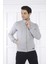Escetic Erkek Spor Slimfit, Dik Yaka, 4 Cepli, 4 Mevsim Gri Eşofman Takımı - 6793 1