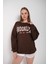 Kadın Oversize Brooklyn Citylights Baskılı Sweatshirt 3