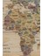 Duvar Örtüsü / Halısı Güncel Türkçe Dünya Haritası Ahşap Görünümlü 3