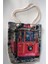 Kedi Taksim Nostaljik Tramvay Dijital Kalın Bez Kumaş Çanta Askılı Omuz Gezi Piknik Plaj Market Çantası 60X39X32 cm 2
