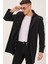 PLT8334 Dewberry Erkek Palto-Siyah-Lacivert 3