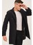 PLT8334 Dewberry Erkek Palto-Siyah-Lacivert 4