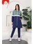 Mint Lacivert Tesettür Kap Jogger Spor Takım 3 Renk Kapüşonlu 3