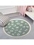 Nesa_Decor Yuvarlak Kreş Halısı, Eğitici Çocuk Odası Halısı, Bambu Kalite Dokuma Taban Halı 2