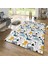 Nesa_Decor Dinozor Desenli Modern Makinada Yıkanabilir Dokuma Taban Çocuk Odası Halısı 2