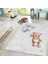 Nesa_Decor Dokuma Taban Yıkanabilir Balonlu Ayıcık ve Bulutlar Desenli Dijital Baskılı Çocuk Halısı 2