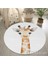 Nesa_Decor Dijital Baskı Kaymaz Dokuma Taban Sevimli Zürafa Desenli Halı Yolluk ve Çocuk Halısı 1