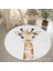 Nesa_Decor Dijital Baskı Kaymaz Dokuma Taban Sevimli Zürafa Desenli Halı Yolluk ve Çocuk Halısı 3