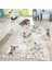 Nesa_Decor Sevimli Hayvan Desenli Pembe Hd Dijital Baskılı Çocuk Halısı Kaymaz Taban 1