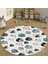 Nesa_Decor Balık Desenli Hd Dijital Baskı Yıkanabilir Kaymaz Taban Çocuk Genç Odası Halısı 3