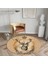 Nesa_Decor Kahverengi Zeminde Geyik Kafası Desenli Yeni Yıl Halısı Yılbaşı Halısı 1