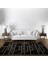 Nesa_Decor Siyah Zemin Gold Renk Mermer Desenli Halı 1