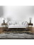 Nesa_Decor Siyah Beyaz Mermer Desenli Gold Yıkanabilir Kaymaz Tabanlı Halı 1