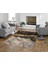 Nesa_Decor Siyah Beyaz Mermer Desenli Gold Yıkanabilir Kaymaz Tabanlı Halı 4