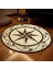 Nesa_Decor Pusula Madalyon Hd Kalite Baskı Halı & Mermer Motifli Halı & Kalın, Dekoratif, Lüks Halı 1