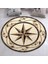 Nesa_Decor Pusula Madalyon Hd Kalite Baskı Halı & Mermer Motifli Halı & Kalın, Dekoratif, Lüks Halı 3