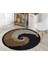 Nesa_Decor Siyah Hasır Örgü Görünümlü Hd Kalite Baskı Halı & Şık Dekoratif Halı 2