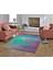 Nesa_Decor Mor Yaprak Motifli Dekoratif Salon, Oturma Odası Halısı 3