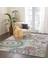 Nesa_Decor Mandala Sanat Renkli Çiçek Desenli Şık Tasarım Salon, Oturma Odası Halısı 2