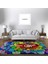 Nesa_Decor Şık Tasarım Salyangoz Desenli Gökkuşağı Motifli Salon & Hobi Odası & Çalışma Oda Halısı 1