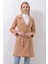 Pınkmark Kadın Iki Iplik Örme Düğmesiz Kuşaklı Camel Trençkot Ceket PMCK25502 2