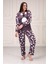 Göz Bantlı Büyük Beden Polar Pijama Takım 1