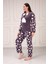 Göz Bantlı Büyük Beden Polar Pijama Takım 4