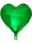 Kalp Şeklinde Yeşil Renk Folyo Balon 1 Adet 45 cm 1