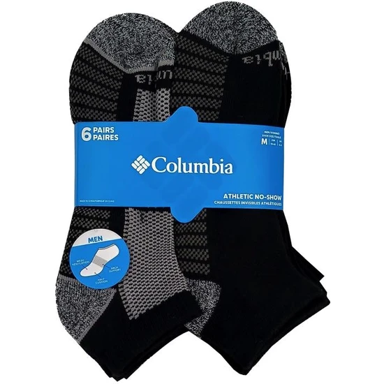 Columbia Athlecih Fashion Ns With Pique Footbed Erkek Siyah 6lı Çorap C1181B