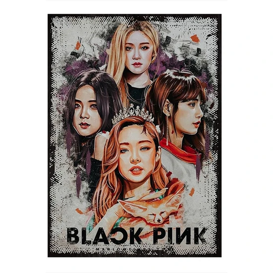 Ekart Black Pink Modern Ahşap Tablo