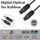BK Teknoloji 60 cm Dijital Optik Toslink Fiber Ses Kablosu