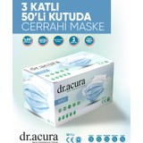 Acura 3 Katlı Meltblown Filtreli İpli Maske 1 Kutu - 50 Adet