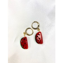 Sıne Accessory Cam Karpuz Küpe