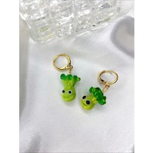 Sıne Accessory Brokoli Cam Küpe