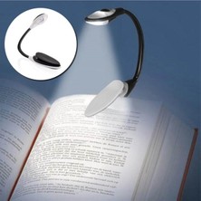 Epazzar Kıskaçlı Mini Kitap Okuma Lambası Pilli Aydınlatma Kitap Okuma Işığı