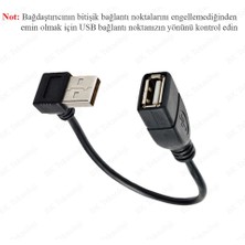 BK Teknoloji 90 Derece Dik Açılı USB 2.0 Erkek-Dişi Uzatma Kablosu 30CM