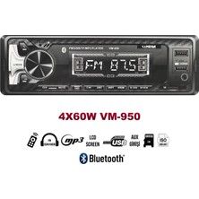 MEGA Oto Teyp 4X60W Bt/2xusb/sd/fm/aux  VM-950