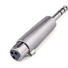 BK Teknoloji 3-Pin Xlr Dişi To 6.35MM Stereo Erkek Ses Kablosu Mikrofon Adaptörü