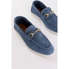 Nilufarr Laura Kot Mavi  Süet Kadın Casual Ayakkabı