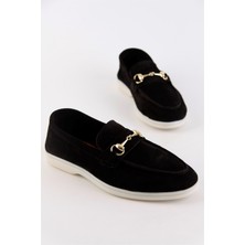 Nilufarr Laura Siyah  Süet Kadın Casual Ayakkabı