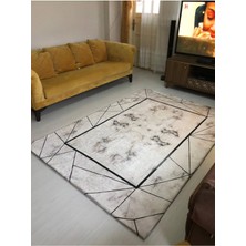 Fistanbul Halı Fistanbul Modern Desen Lastikli Halı Örtüsü