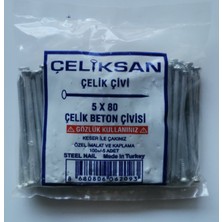 Çeliksan 5X80 Çelik Beton Çivisi Paket 100 Adet