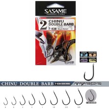 Sasame F-838 Chinu Double Barb Black Nickel Iğne #2