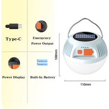 Romantik Balon Kamp Lambası Güneş Enerjili LED Şarjlı (Yurt Dışından)