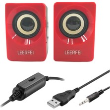 Sanec   N62 1+1 Multimedia USB ve Jacklı Mini Hoparlör Yüksek Stereo Ses Sistemi