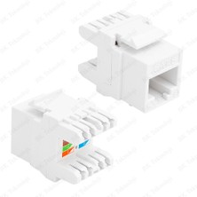 RJ45 Cat6 8p-8c 180 Derece Keystone Jack