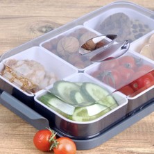 Porsima DC-550 Çift Renkli 6 Bölmeli Kahvaltılık Gri
