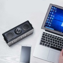 Soaiy S18 Taşınabilir Kablosuz Bluetooth Hoparlör - Dijital Saat & Fm Radyo & USB & Hafıza Kartı
