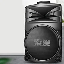 Soaiy A89WMY2 Taşınabilir Kablosuz Bluetooth Hoparlör Party Speaker - Çift Mikrofonlu - Kumandalı